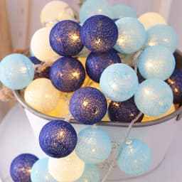 Battery Powered 4cm Cotton Ball Lighting String Wedding Party Birthday Proposal Home Staircase Room Decoration Accessories