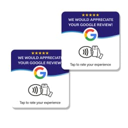 NFC Stand 215 Programmable QR Code TAP Google Review Acrylic Stickers Card NFC Station Table 13.56Mhz Waterproof NFC Review Card