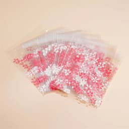 50-100pcs Flower Printed Opp Transparent Resealable Poly Bags Self Adhesive Plastics Bags For DIY Gifts Jewelly Making Seal Bags