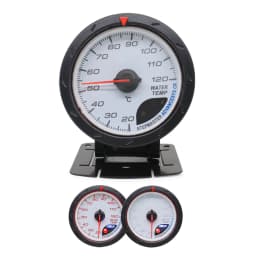 60mm Auto Car Meter Boost Water Temp Oil Temperature Pressure Tachometer Volt Air Fuel Exhaust GAS RPM White Face Gauge