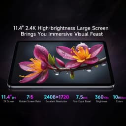 BMAX I12 Power Tablet 11.4" 2.4K IPS 90Hz Display MediaTek Helio G99 8-core 22(6GB+16GB) RAM 128GB ROM 8000mAh Type-C Android 15 Tablets 4G LTE GPS WiFi Support Dual SIM