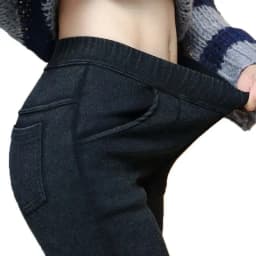 M-6XL Plus Size Winter Plus Velvet Thicken Stretch Skinny Imitation Denim Leggings Women Elastic Waist Black Pencil Pants C6669