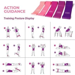Exercise Resistance Bands, Latex Loop Set. For Strength Training, Home & Travel Different Bands Yoga Band Fitness Training