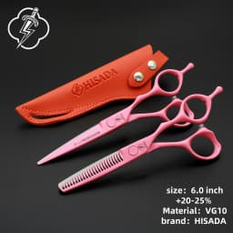 HISADA Hairdressing Scissors 6 Inch Yellow High-End Scissors VG10 Material Is Sharp and Wear-Resistant Scissors Tool