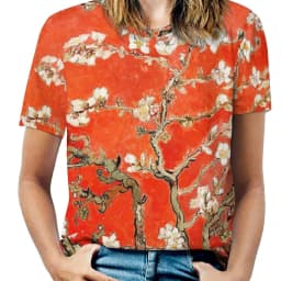 Vincent Van Gogh T-Shirts Irises Flower Print Street Fashion Oversized T Shirt Short Sleeves Trendy Tee Shirt Summer Clothes