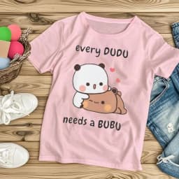 Every Dudu Needs A Bubu Cute Panda Bear Hug Clothing Kawaii Bubu Dudu Classic Unisex Anniversary Gifts Short Sleeve Tees