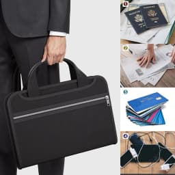 Large Capacity Fireproof Waterproof Document Bag Document Safe Storage Bag With Zipper Handheld File Organiser For Business