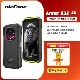 Ulefone Armor X32 4G Rugged Phone Android 14 Waterproof Smartphone 12GB RAM,128GB ROM NFC Night Mobile Phone Global Version