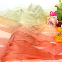 Rainbow Gradient Color Chiffon Fabric 30D Organza Tulle Fabric For Diy Ancient Style Hanfu Wedding Dress Stage Party Decor