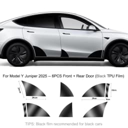 For Tesla Model Y Juniper 2027 Front Door Corner Anti-Scratch Film Rear Door Protective Films Invisible Car Clothing TPU Film