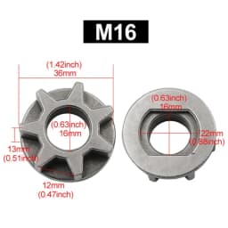 M10 M14 M16 Sprocket Chain Saw Gear for Grinder Replacement Gear Chainsaw 7/6/3 Tooth Electric Bracket Power Tool