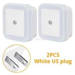 1/2/4PCS LED Wireless Sensor Night Light EU US Plug Mini Square For Baby Children Living Room Bedroom Corridor Lighting Lamps