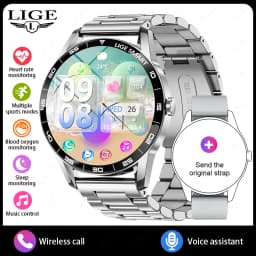 LIGE 2026 New Smartwatch Men 1.38" HD Bluetooth Call Heart Rate Monitor Waterproof Sport Smart Watch Women For Android iOS Phone