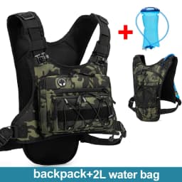 Running Cycling Chest Pack Hydration Vest For with 2L Water Bag Bicycle Race Marathon Sports Tactical Pouch Rid Camping Backpack