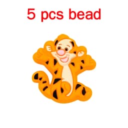 5pcs Silicone Pacifier Chain Cartoon Beads Baby DIY Care Nipple Chain Ornaments Parts
