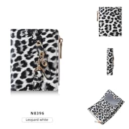 Baellerry Women's Leopard Short Wallets Pu Leather Wallets Vintage Female Coin Purse Large Capacity Hand Bag Card Holder