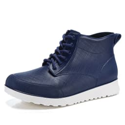 Lovers Lace-up Rain Boots Men Outdoor Non-slip Waterproof Work Water Boots Fashion Couple's Ankle Platform Rainboots Size 36-45
