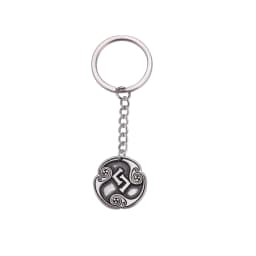 EUEAVAN Retro Mysterious 24 Runes Keychain Norse Viking Jewelry Courage Charm Letter Amulet Keyring for Women Men Accessories