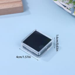 Transparent Diamond Jewelry Display Box With Foam Pad Bare Stone Gem Storage Container Case Glass Beads Organizer Packaging Box
