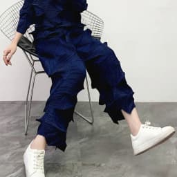 Miyake Fold 2025 Fall New Disorderly Pleated Pants Loose Mid-waist Diamond Pleated Straight Leg Casual Pants