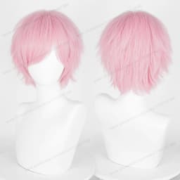 Anime 30cm Short Straight Cosplay Wig Black White Green Brown Purple Blue Gray Red Gold Man Women Heat Resistant Synthetic Hair