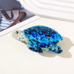 1Pc Boho Sea Turtle Hair Claw, Acetate Hair Accessory for Beach Vacation, Perfect for Summer Hairstyle