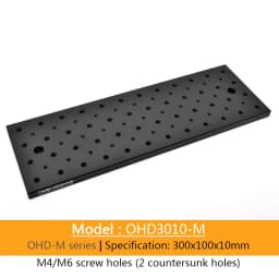 300x100mm Optical Flat Solid Aluminum Breadboard Matrix Aluminum Breadboard M4 M6 High-Density Taps Thread Optical Experimental
