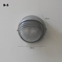 Round Outdoor Retro LED Wall Lamp E27 Waterproof Moisture Industrial Aluminium Glass Sconce Light Bathroom Garden Porch Light