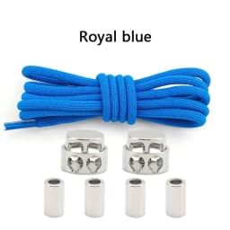 1Pair Lock Shoe laces Without ties Metal Buckle Laces Round Elastic Laces Sneakers Kids Adult No Tie Shoelaces Shoes Accessories