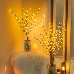 1Pcs LED Tree Branch Light Battery Powered Operated Bendable Twig Branch Lights for Party Coffee Store Festivals Home Decoration