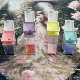 HOMFUN 4pcs/Set 5D Diamond Painting Drills Funnel for Square Storage Container Drill Tray Box Embroidery Art Accessories Tool