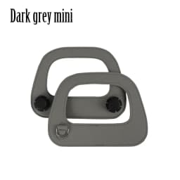 Tanqu Edge Painting Silver Metal D Buckle Mini Oblong Leather Handle for O Bag Mini O Chic Handbag