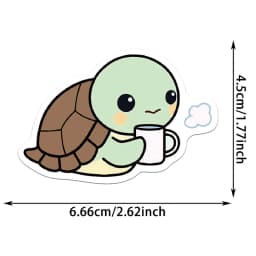 50PCS Cute Little Turtle Sticker Graffiti Tortoise DIY Diary Guitar Phone Luggage Sticker Children's Boys Girls Sticker Toys