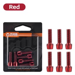 6pcs/set Bicycle Handlebar Screws M5 18mm Titanium Plated Colorful Stainless Steel MTB Road Bike Stem Bolts Cycling Parts