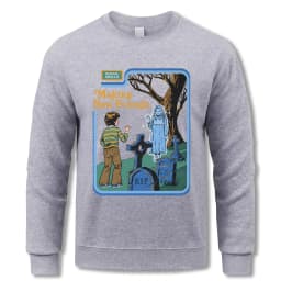 Making New Friends Sweatshirt Men Casual Fleece Pullovers Hip Hop O-Neck Long Sleeve Autumn Warm Unisex Vintage Loose Clothing