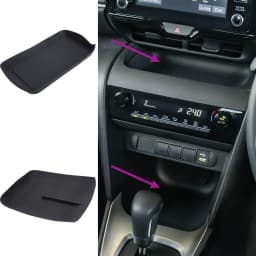 For Toyota Yaris Cross Silicone Mat– Flexible Console Liner for Wireless Charger Pad, Anti-Slip, Noise-Reducing Storage Box