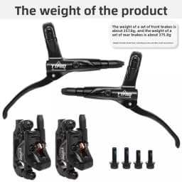 TTPRO MT200 Double Piston Hydraulic Disc Brake Set, Mountain Bike Hydraulic Disc Brake, MTB Hydraulic Brake