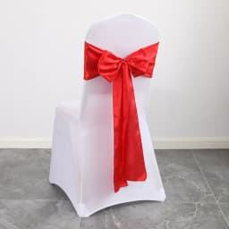 Wedding Decoration Chair Satin Sash Bow Tie Self-Tie 10 Pieces Per Lot Plain Solid Colour Birthday Party Festival Hotel Holiday