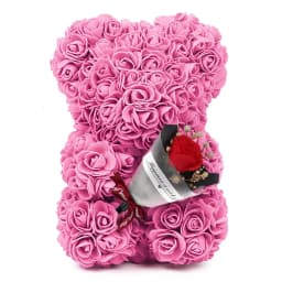 1pc 25m Artificial Flower Eternal Rose Teddy Bear for Mom Mother's Day Birthday Valentine's Day Anniversary Gifts & Decorations