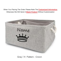 Custom Dog Toy Box - Dog Toy Basket, Collapsible,Dog Toy Bin with Comfortable Handles for Storage of Dog Toys, Dog Accessories