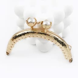 2/5Pcs 8.5cm Bead Head Embossed Metal Bag Handle Gold Coin Purse Frame Clourse Kiss Clasp Wallet Sewing Bracket Bags Accessories