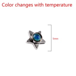 1 PC Surgical Steel Dermal Anchor Moon Shape Micro Dermal Anchor Flower Star Piercings Skin Diver Piercing Body Jewelry 14g