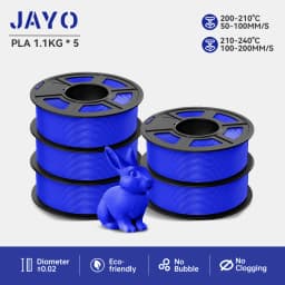JAYO PLA Filaments 5 Rolls/ 3D Printer Filament 1.75mm FDM 3D Printer Materials Neatly Wound High Toughness for FDM 3D Printer