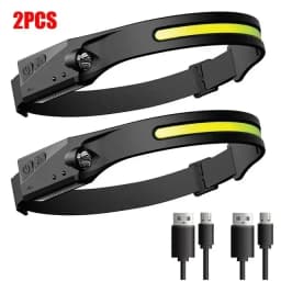 LED Sensor Headlamp Camping Search Light Head Flashlight USB Rechargeable Powerful Lamp Front Lanterns Headlights 6 Styles