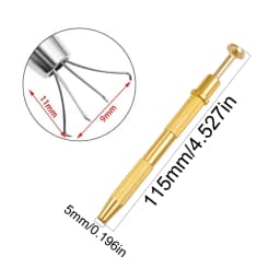 2pcs Piercing Jewelry Ball Top Holder Pick-up Tool Tweezers Catcher Grabbers With 4 Claws Piercing Jewelry Making Grasping Tools