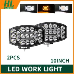 HAOLIDE 10 inch LED Bar Offroad Spot Flood Combo LED Light Bar Work Light for Truck Car Yellow White 4x4 Boat Pickup Headlight