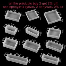1Pcs Square Rectangle Silicone Mold Dried Flowers Plant UV Epoxy Resin Mould For DIY Coaster Pendant Jewelry Making Accessories
