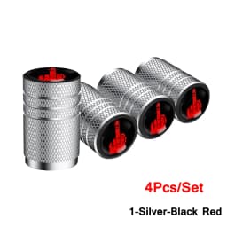 AUTCOAT 4Pcs/Set Car Tire Valve Caps Skull Wheel Valve Cap Auto Tyre Air Valve Stem Caps Dust Cover for Car Vehicles Styling