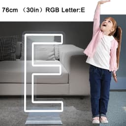 76cm Large Light up Letter Sign 26 Alphabet Stand up Lighting for Wedding Birthday Party Home Bar Decor