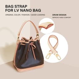 CRAZYSMITH Leather Bag Strap For LV Noe Handle Straps 100% Geunnie Handbag Crossbody 37cm Short Shoulder Belts Bag Accessories